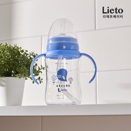 [Lieto_Baby] Lieto New Tritan Straw Cup for Toddler_100% nontoxic silicon, Anti-Back Flow Cup _ Made in KOREA